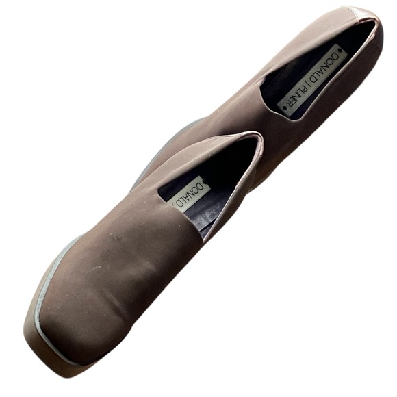 Donald J Pliner Brown Wedge Slip on Shoes Sz 8.5 Narrow Made in Spain Officewear - Picture 9 of 12